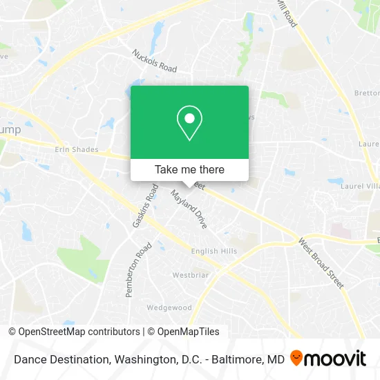Dance Destination map