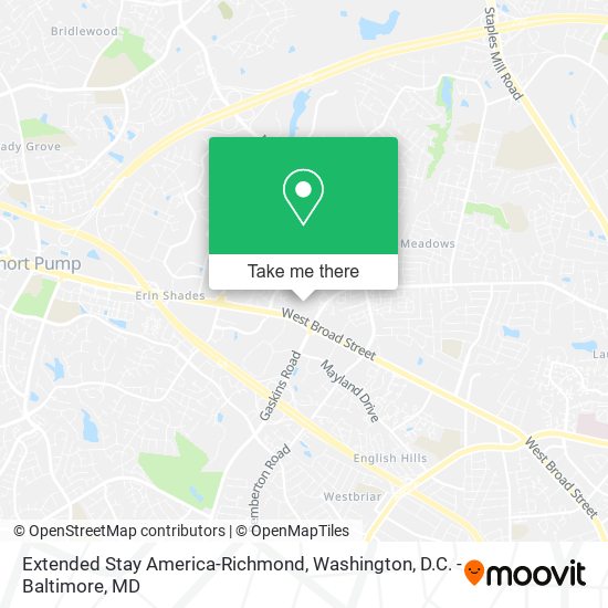 Mapa de Extended Stay America-Richmond