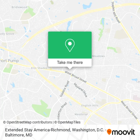 Mapa de Extended Stay America-Richmond