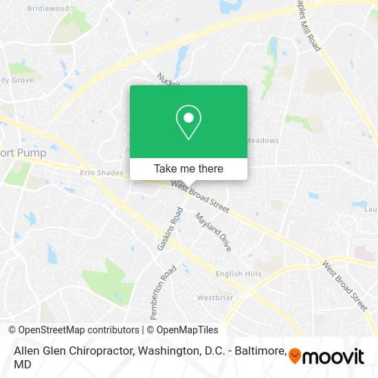 Allen Glen Chiropractor map