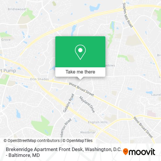 Brekenridge Apartment Front Desk map