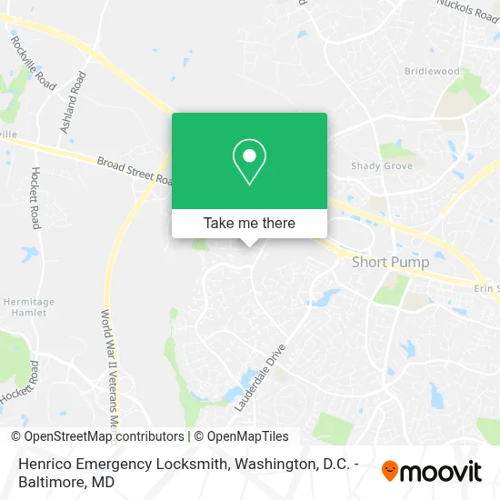 Henrico Emergency Locksmith map