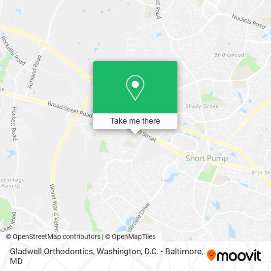 Gladwell Orthodontics map