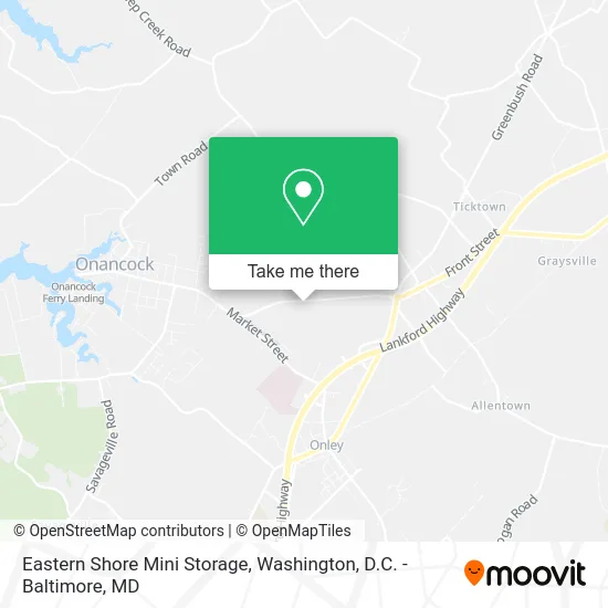 Eastern Shore Mini Storage map