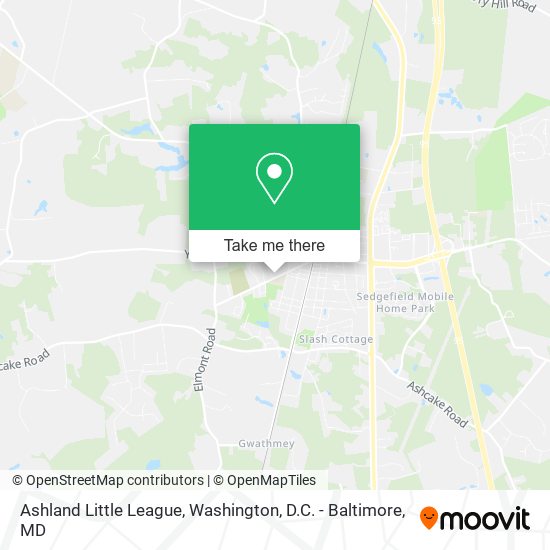 Mapa de Ashland Little League