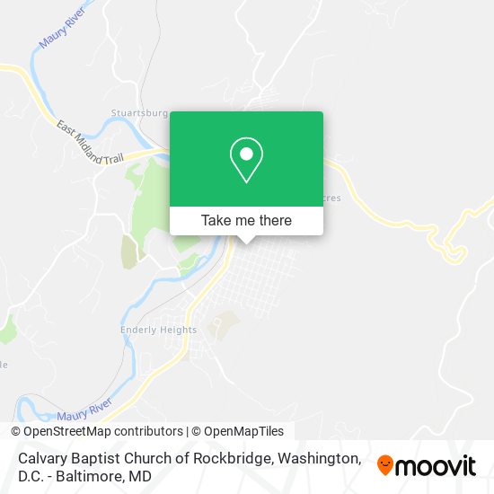 Calvary Baptist Church of Rockbridge map