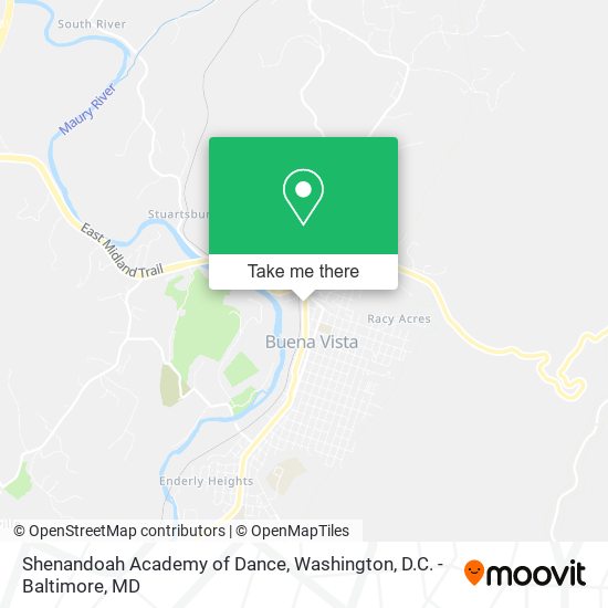 Shenandoah Academy of Dance map