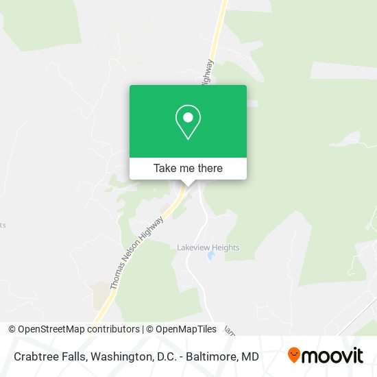 Crabtree Falls map