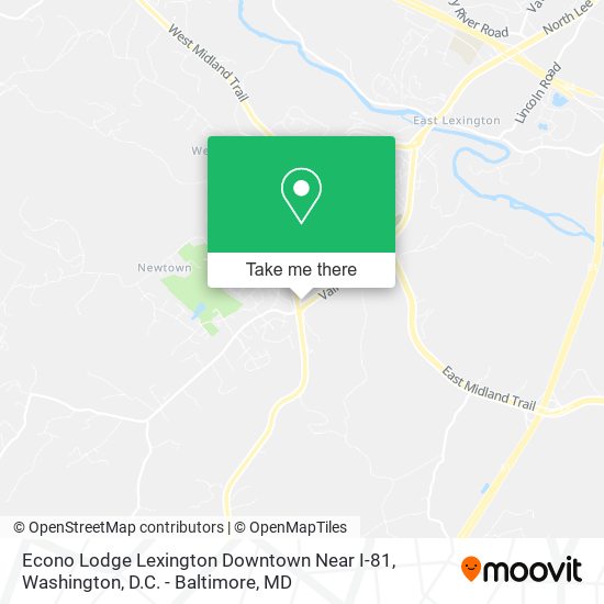 Econo Lodge Lexington Downtown Near I-81 map