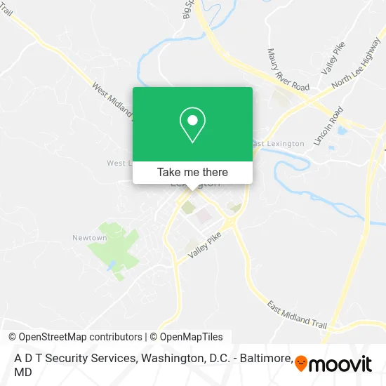 A D T Security Services map