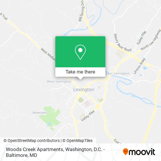 Woods Creek Apartments map