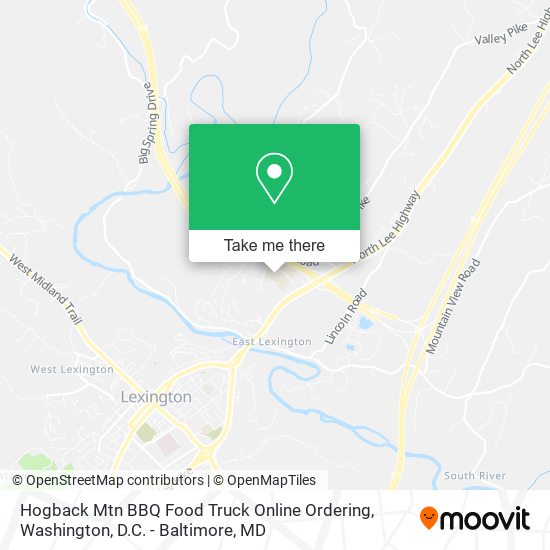 Mapa de Hogback Mtn BBQ Food Truck Online Ordering