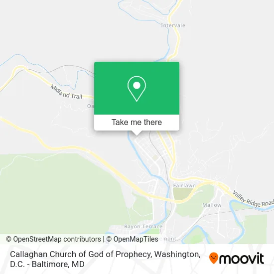 Callaghan Church of God of Prophecy map