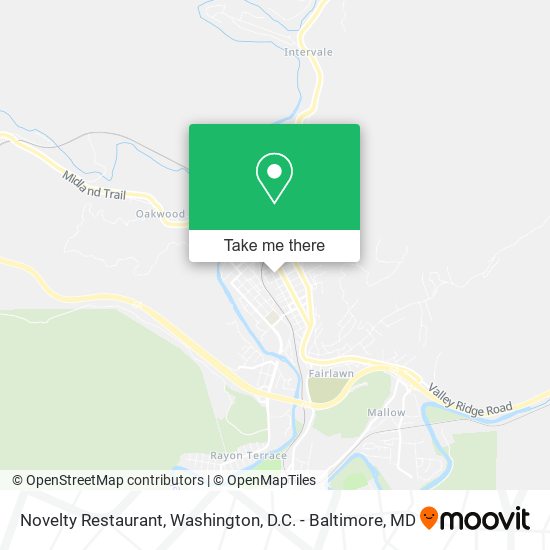 Mapa de Novelty Restaurant
