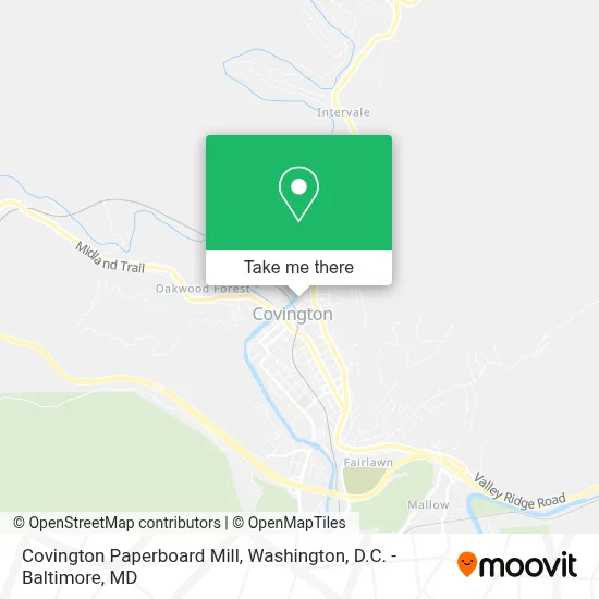 Covington Paperboard Mill map