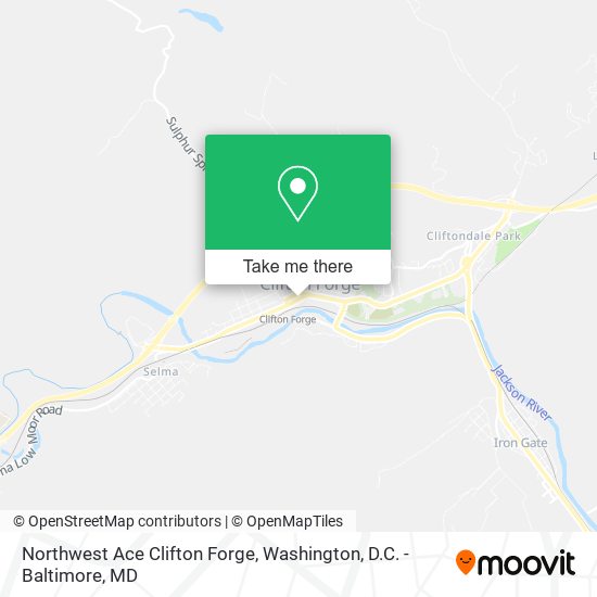 Northwest Ace Clifton Forge map