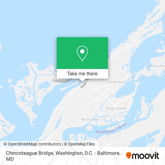 Chincoteague Bridge map