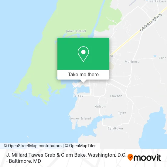 J. Millard Tawes Crab & Clam Bake map