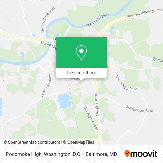 Mapa de Pocomoke High