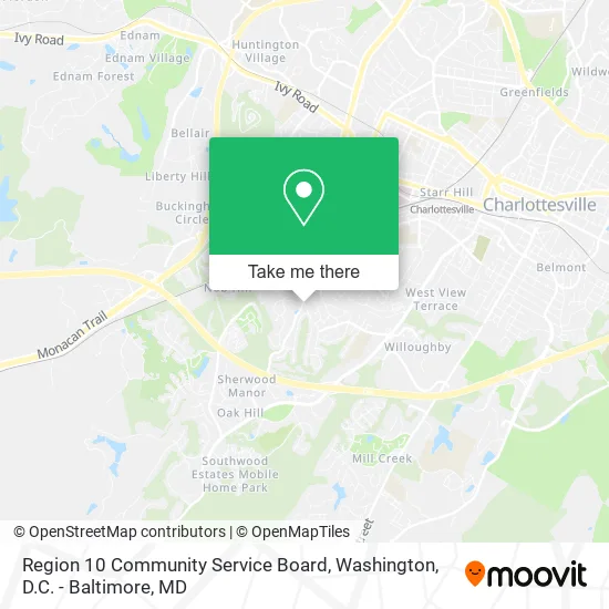 Mapa de Region 10 Community Service Board