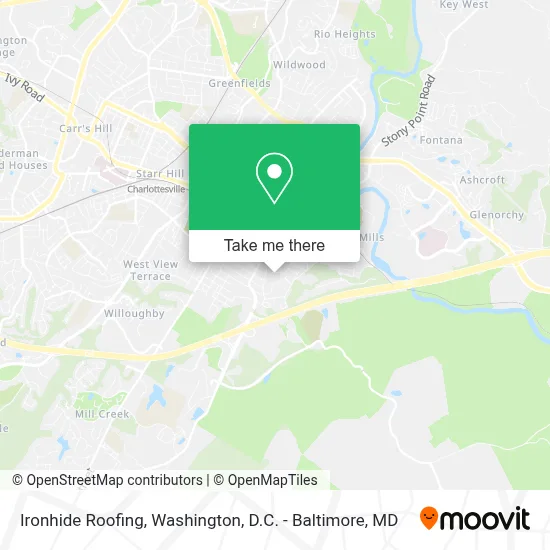 Ironhide Roofing map