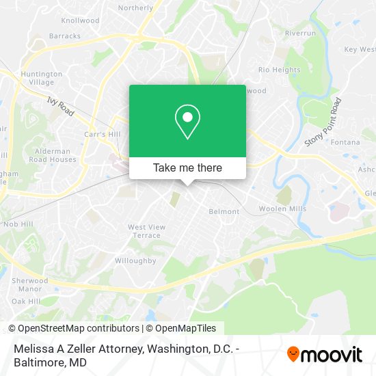 Melissa A Zeller Attorney map