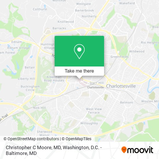 Christopher C Moore, MD map