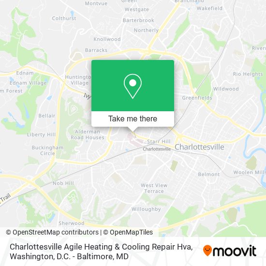Mapa de Charlottesville Agile Heating & Cooling Repair Hva