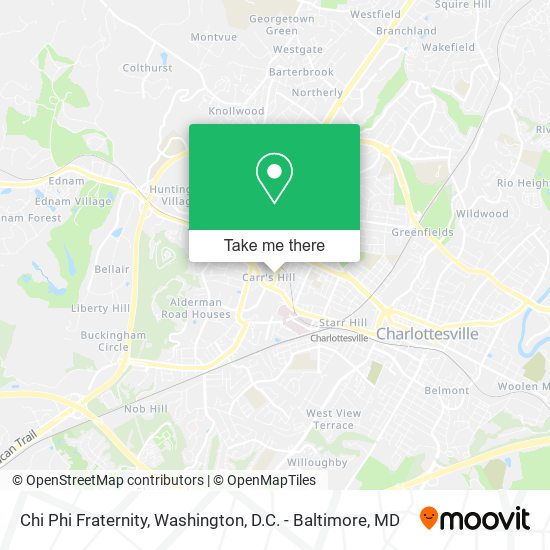 Chi Phi Fraternity map