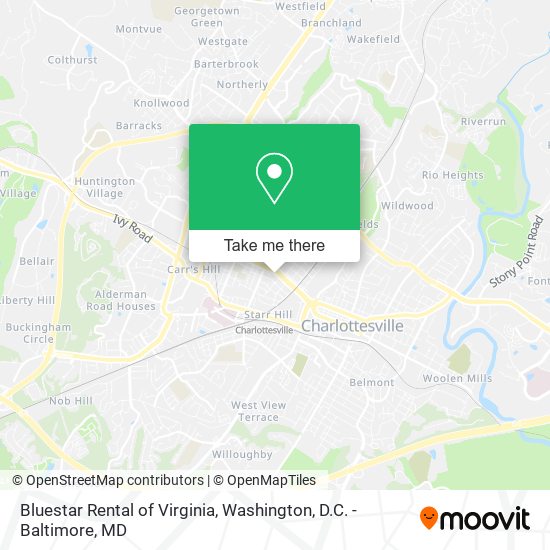 Bluestar Rental of Virginia map