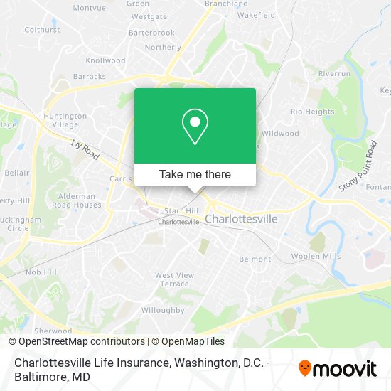 Charlottesville Life Insurance map