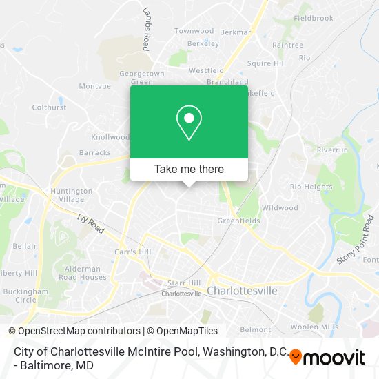 Mapa de City of Charlottesville McIntire Pool
