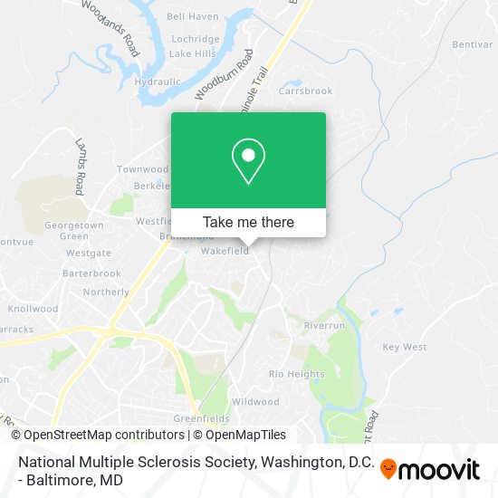 National Multiple Sclerosis Society map