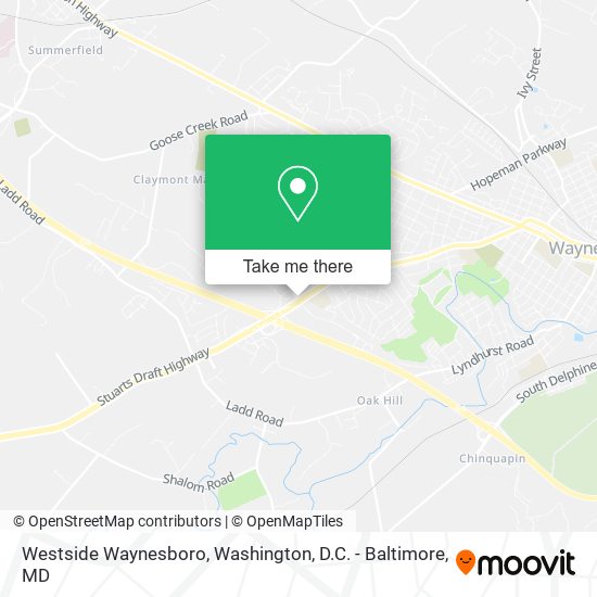 Westside Waynesboro map