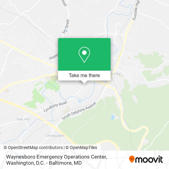 Waynesboro Emergency Operations Center map