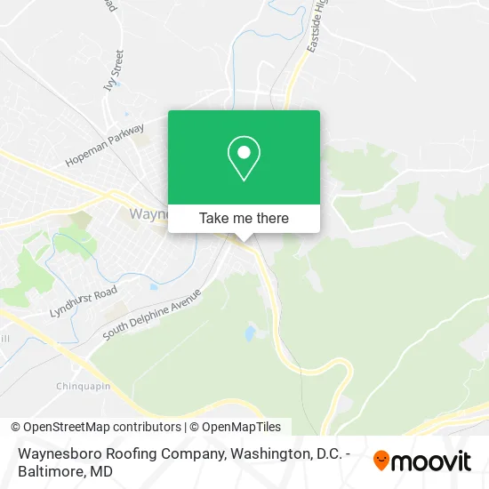 Mapa de Waynesboro Roofing Company