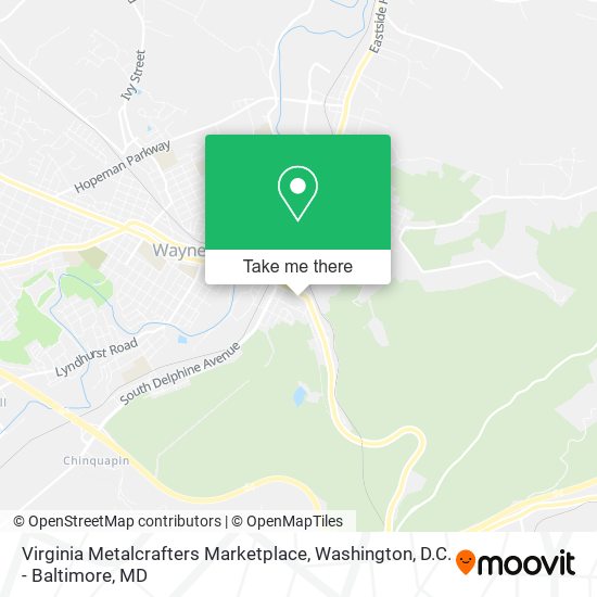 Mapa de Virginia Metalcrafters Marketplace