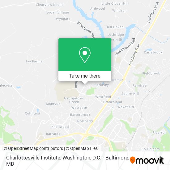 Mapa de Charlottesville Institute