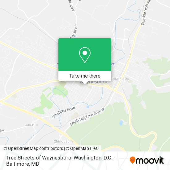 Mapa de Tree Streets of Waynesboro