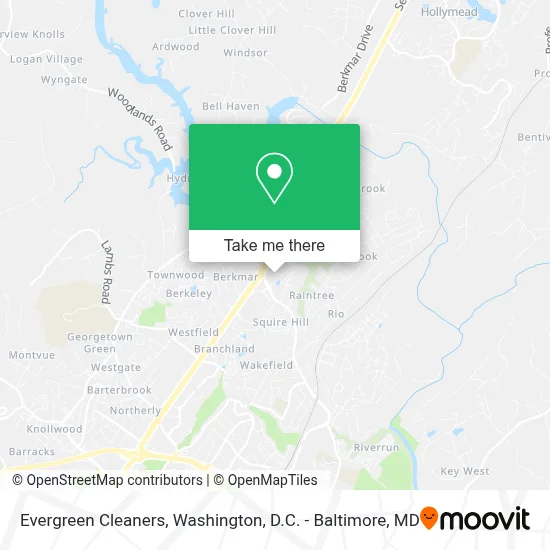 Evergreen Cleaners map