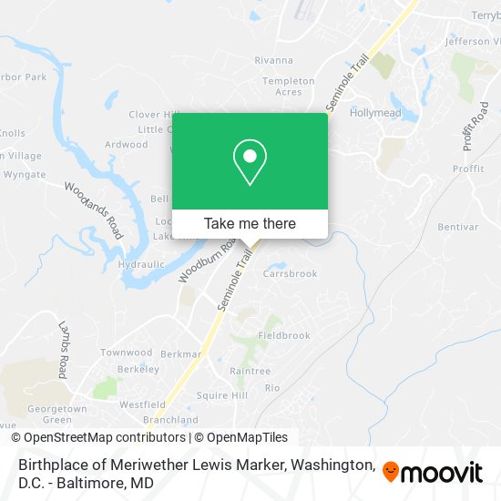 Mapa de Birthplace of Meriwether Lewis Marker
