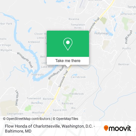 Flow Honda of Charlottesville map