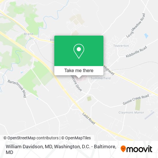 William Davidson, MD map