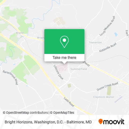 Bright Horizons map