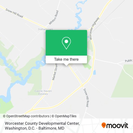 Mapa de Worcester County Developmental Center