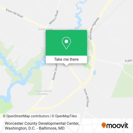 Worcester County Developmental Center map