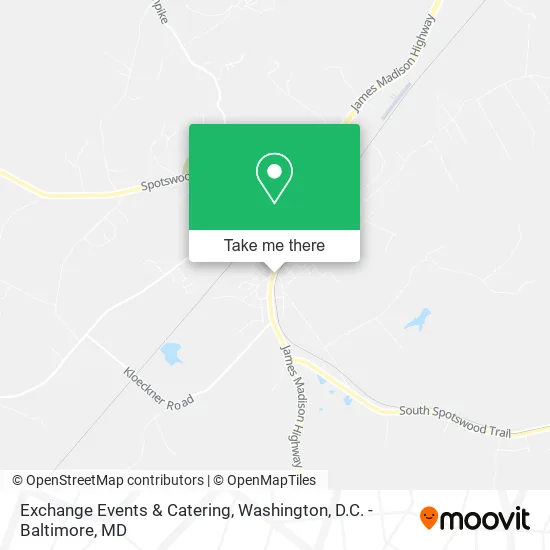 Exchange Events & Catering map