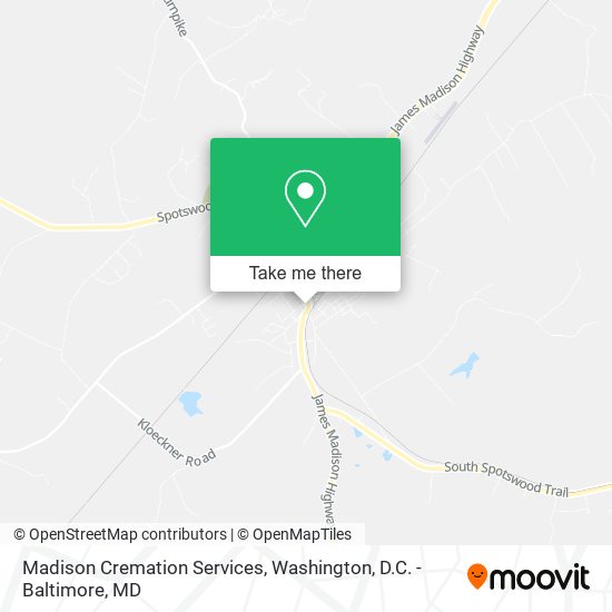Madison Cremation Services map