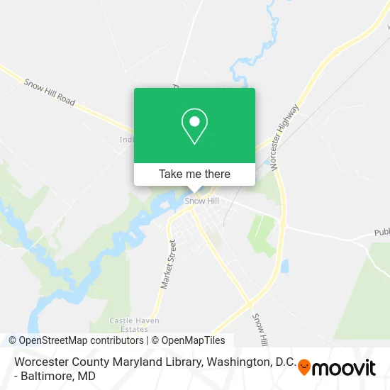 Worcester County Maryland Library map