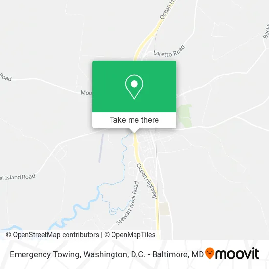 Emergency Towing map